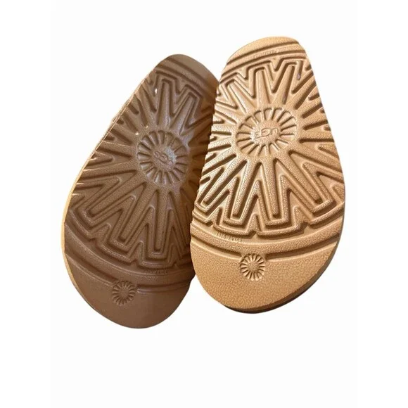 UGG GOLDENSTAR VILLA CLOG CHESTNUT SUEDE PLATFORM WOMEN'S SANDALS SIZE US 6 - Picture 4 of 7